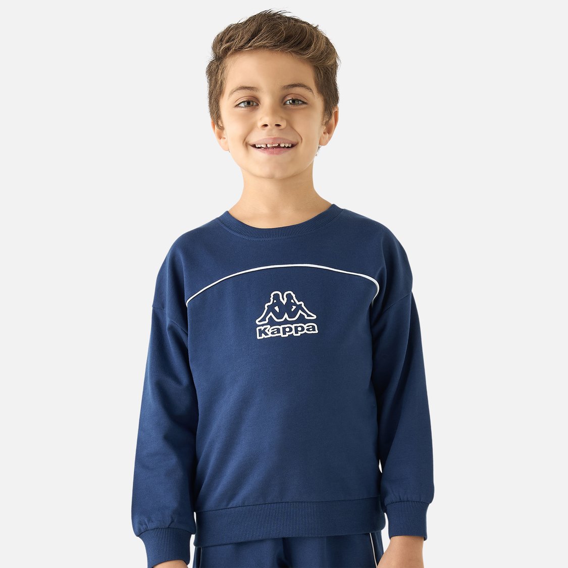 Kappa Logo Print Long Sleeves Sweatshirt and Joggers Set