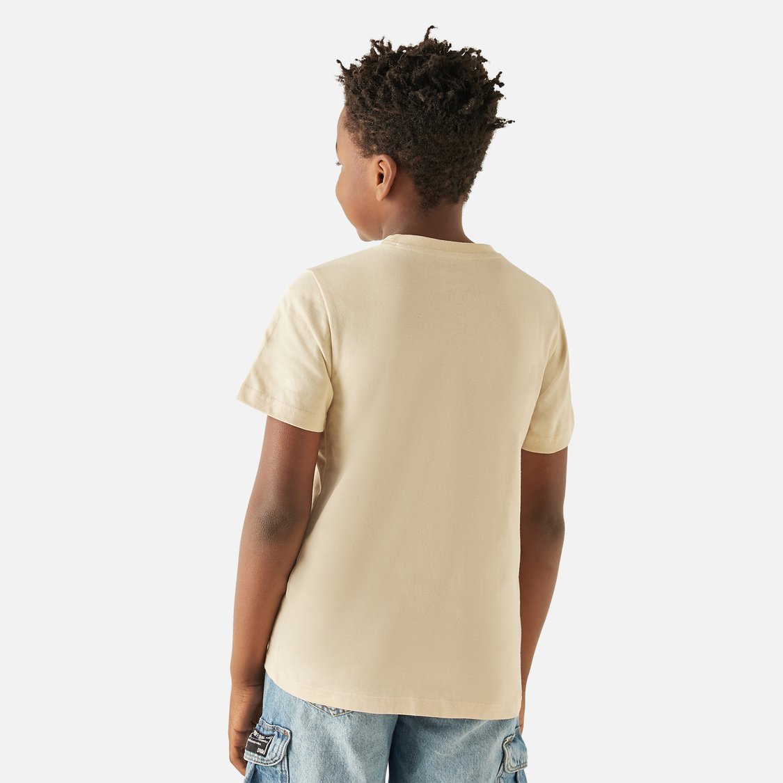 Juniors Graphic Print T-shirt with Short Sleeves