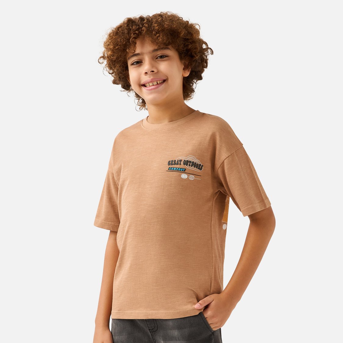 Juniors Graphic Print Crew Neck T-shirt
