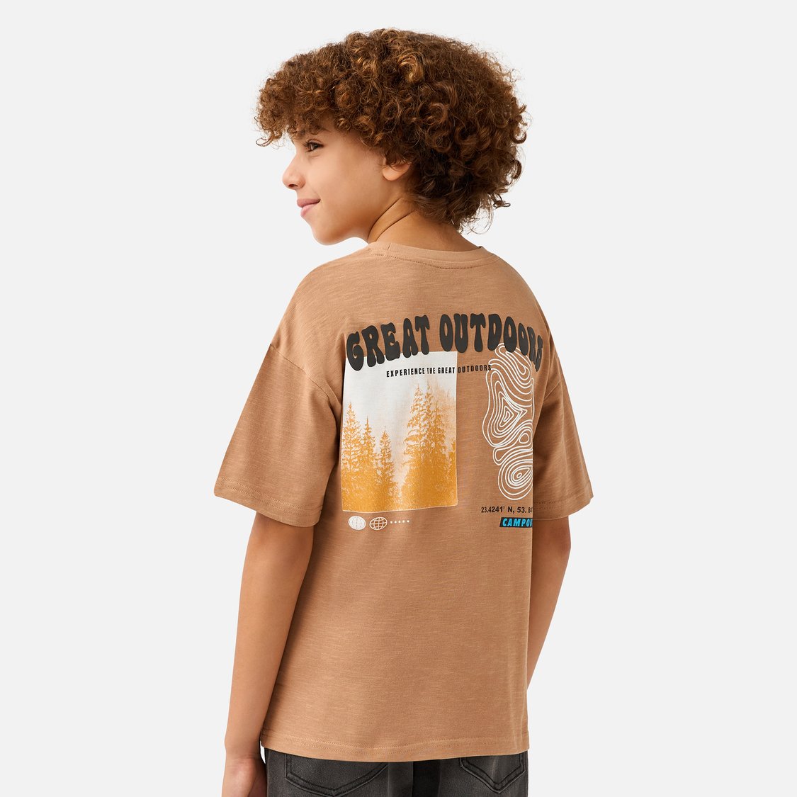 Juniors Graphic Print Crew Neck T-shirt