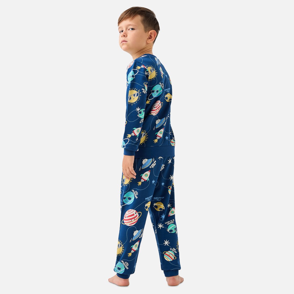 Juniors All-Over Space Print T-shirt and Pyjama Set
