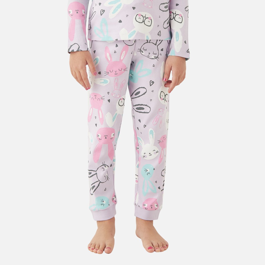 Juniors Bunny Print T-shirt and Pyjama Set