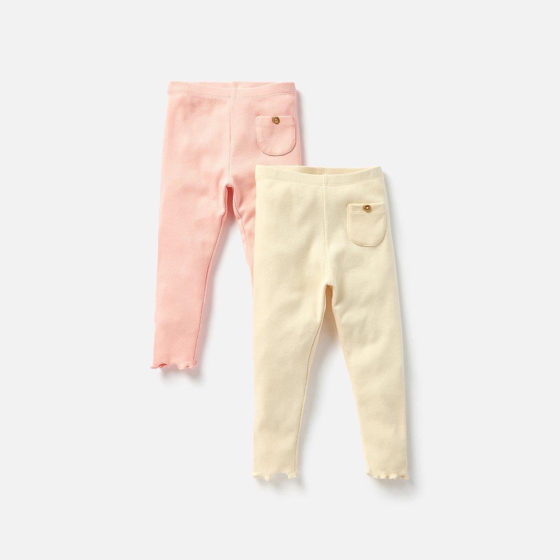 Juniors Ribbed Leggings with Pocket - Set of 2