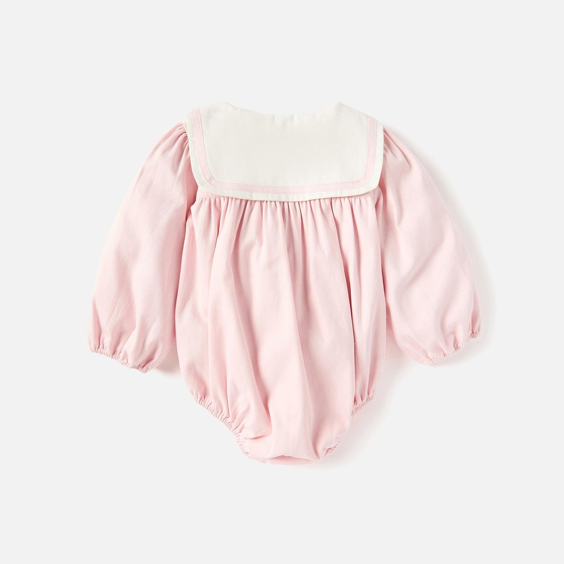 Juniors Solid Romper with Long Sleeves and Button Closure