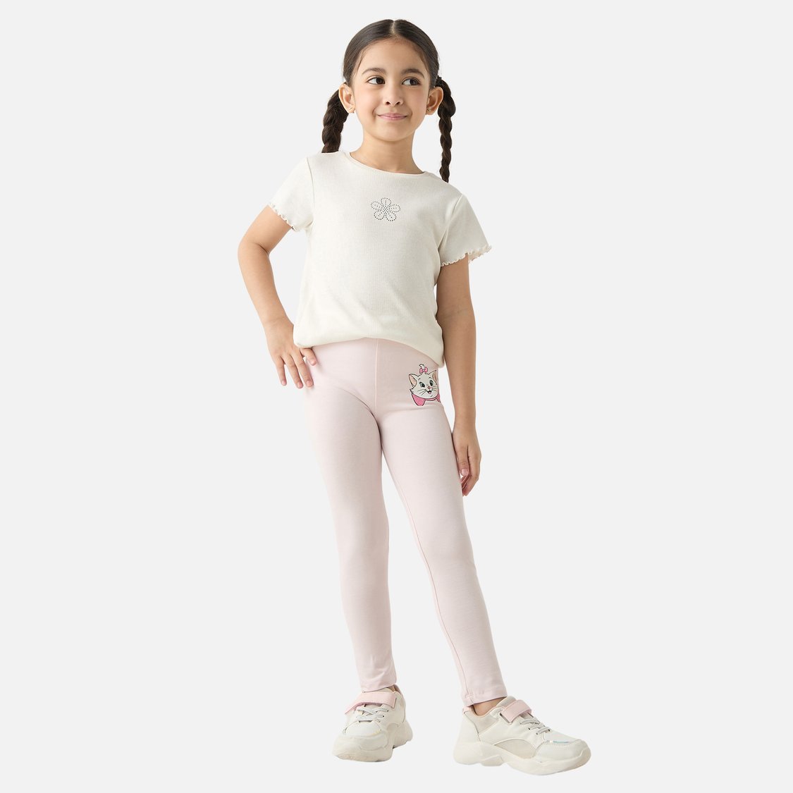 Marie Print Leggings with Elasticated Waistband