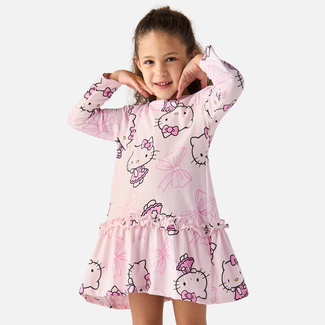 Juniors Hello Kitty Print A-line Dress