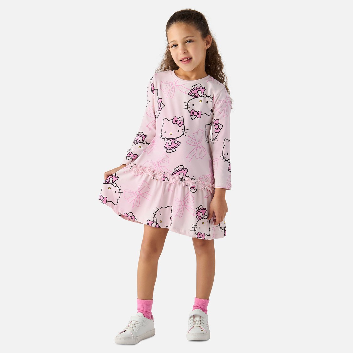 Juniors Hello Kitty Print A-line Dress