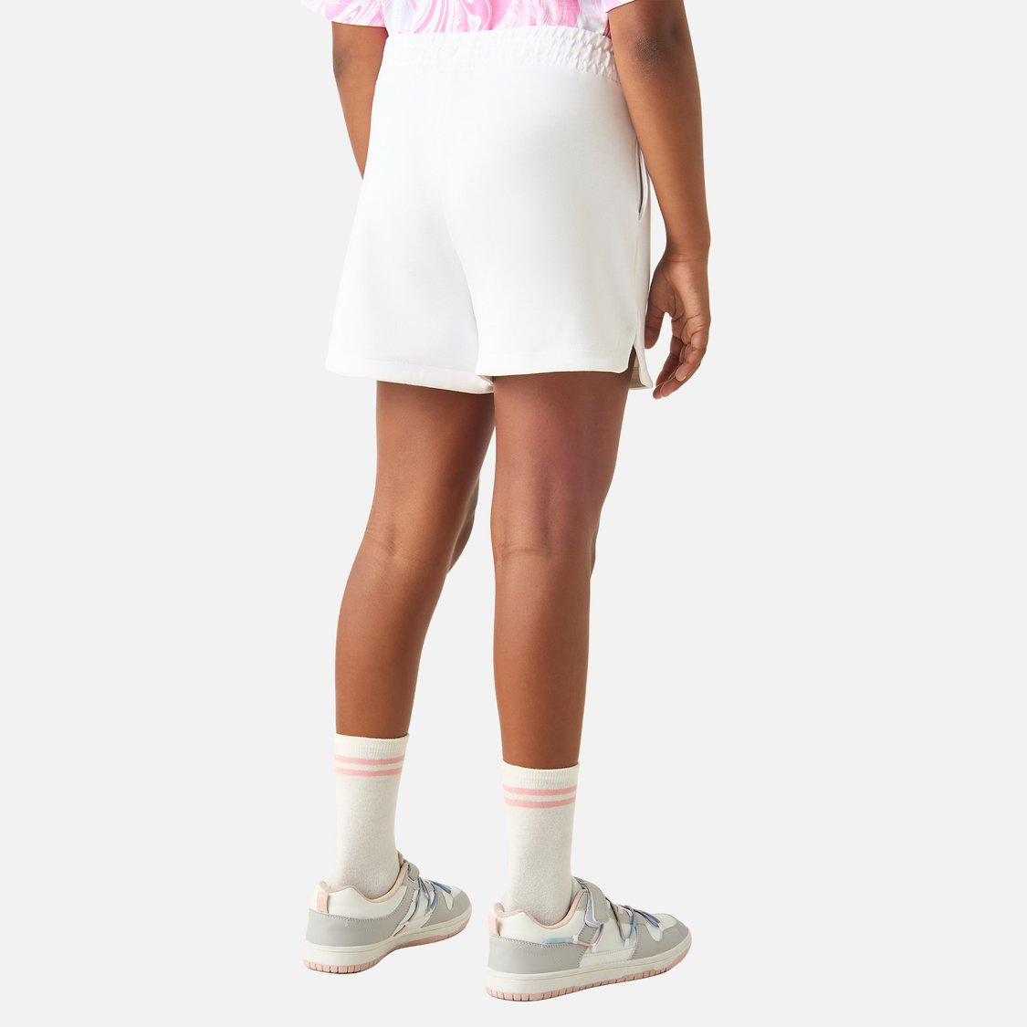 Kappa Brand Print Shorts with Drawstring Closure and Pockets