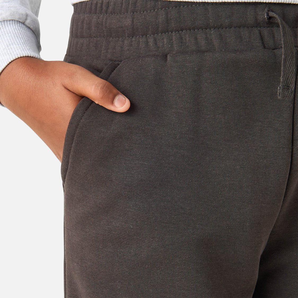 Juniors Solid Joggers with Drawstring Closure and Pockets