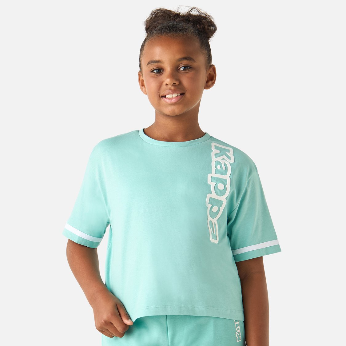 Kappa Logo Detail Crew Neck T-shirt with Short Sleeves