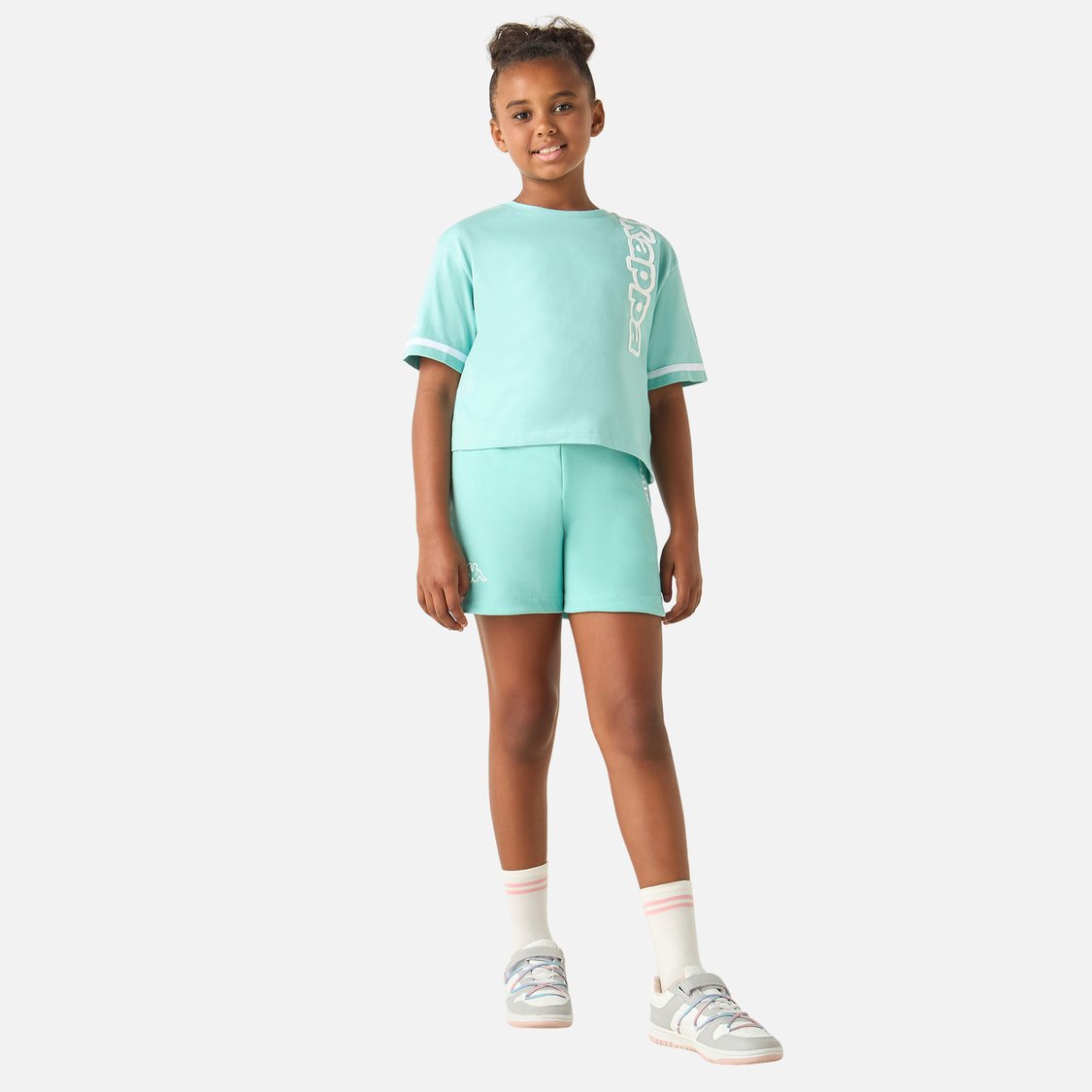 Kappa Logo Detail Crew Neck T-shirt with Short Sleeves