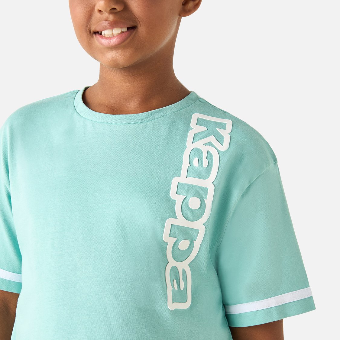 Kappa Logo Detail Crew Neck T-shirt with Short Sleeves