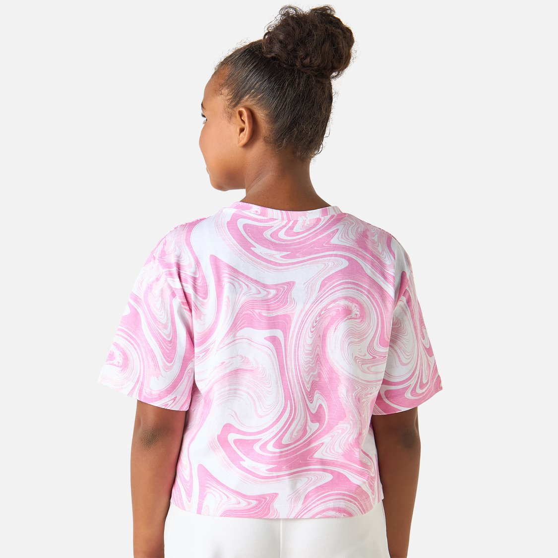 Kappa All-Over Print Crew Neck T-shirt with Short Sleeves