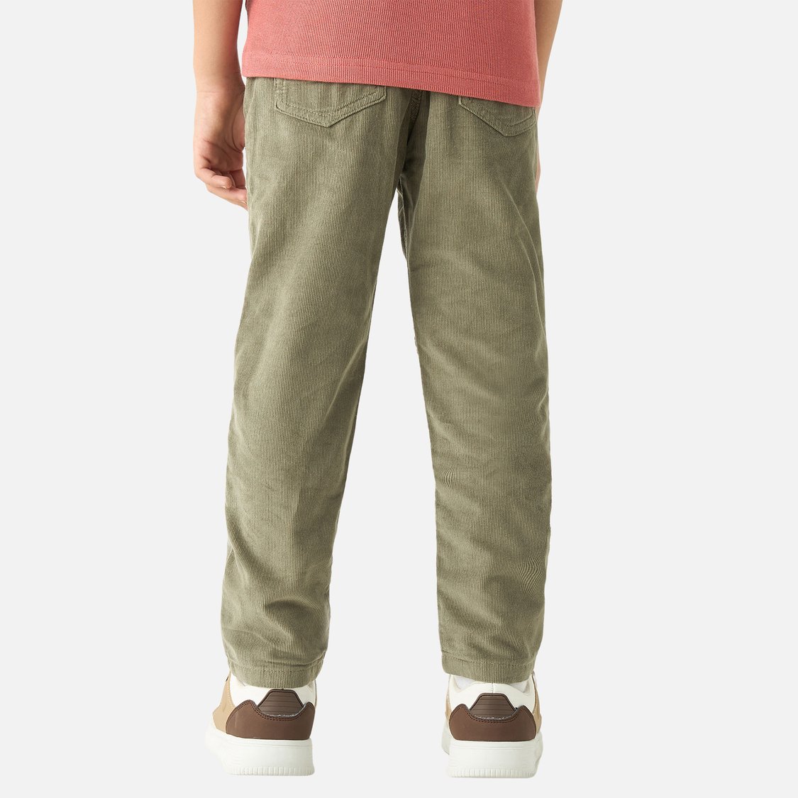 Juniors Corduroy Pants with Drawstring Closure and Pockets