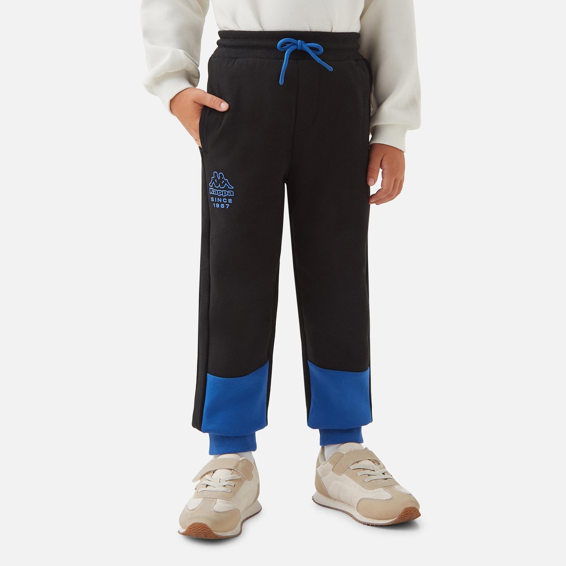 Kappa Logo Detail Joggers with Drawstring Closure