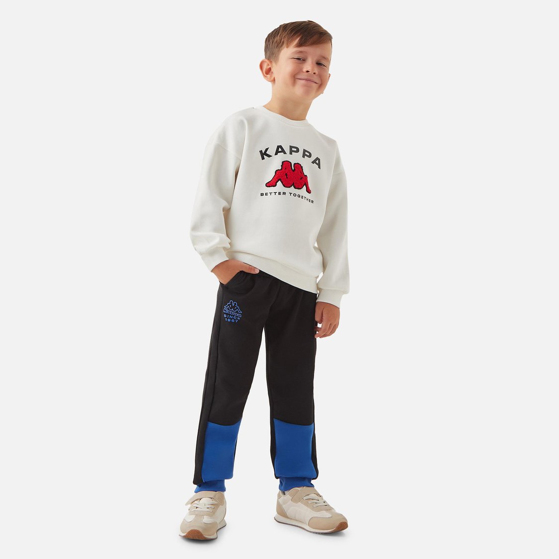 Kappa Logo Detail Joggers with Drawstring Closure