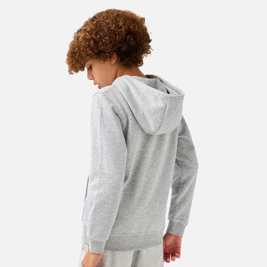 Kappa Logo Print Zip Through Hoodie with Long Sleeves