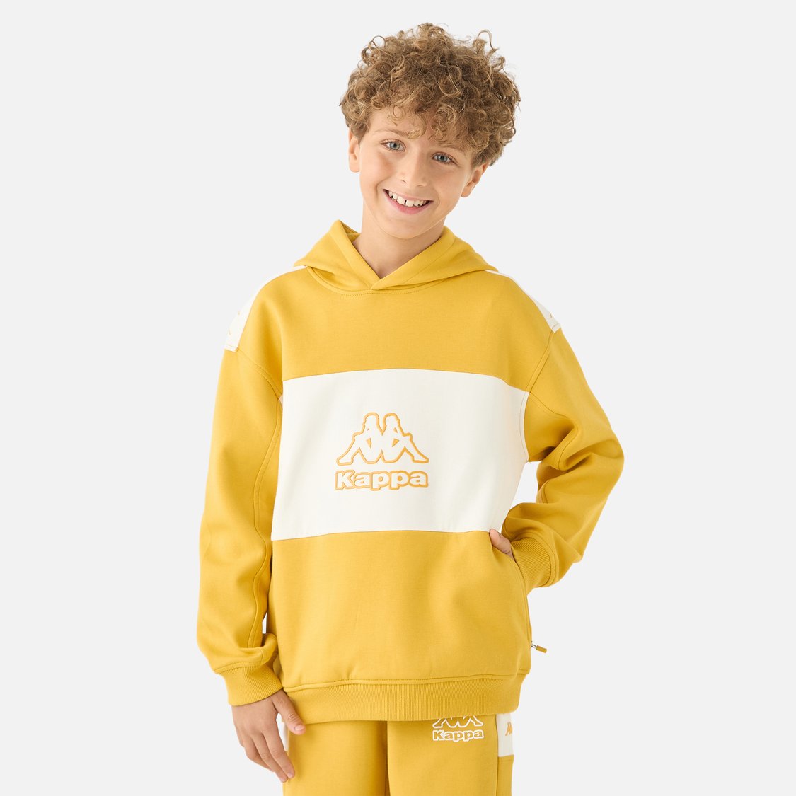 Kappa Logo Print Long Sleeve Hoodie and Joggers Set