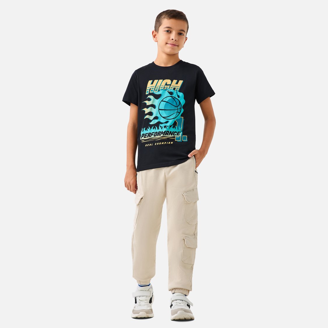 Juniors Solid Regular Fit Joggers