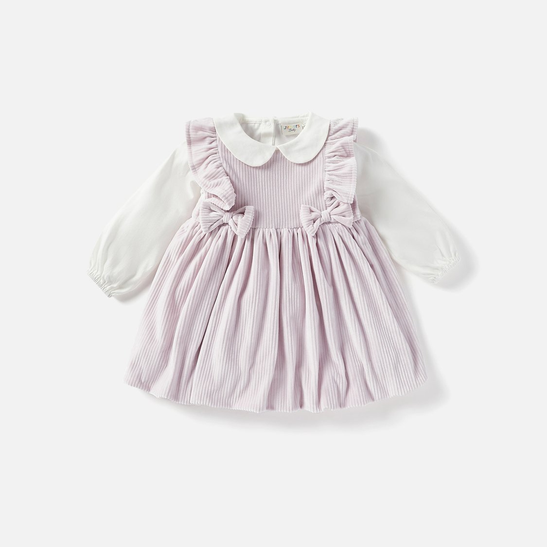 Juniors Solid Long Sleeves Top and Ribbed Dress Set