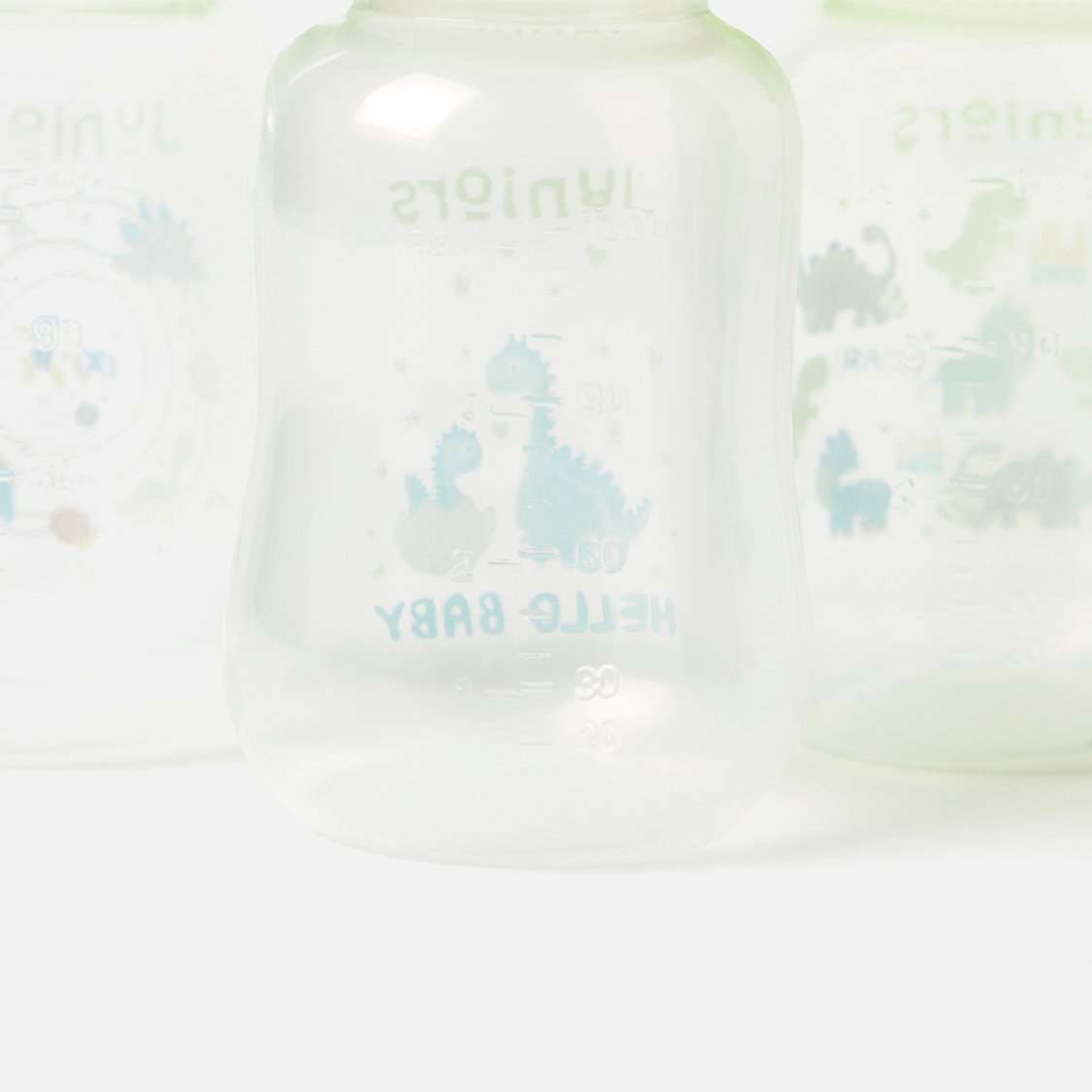 Juniors 3-Piece Dinosaur Print Feeding Bottle Set - 120 ml