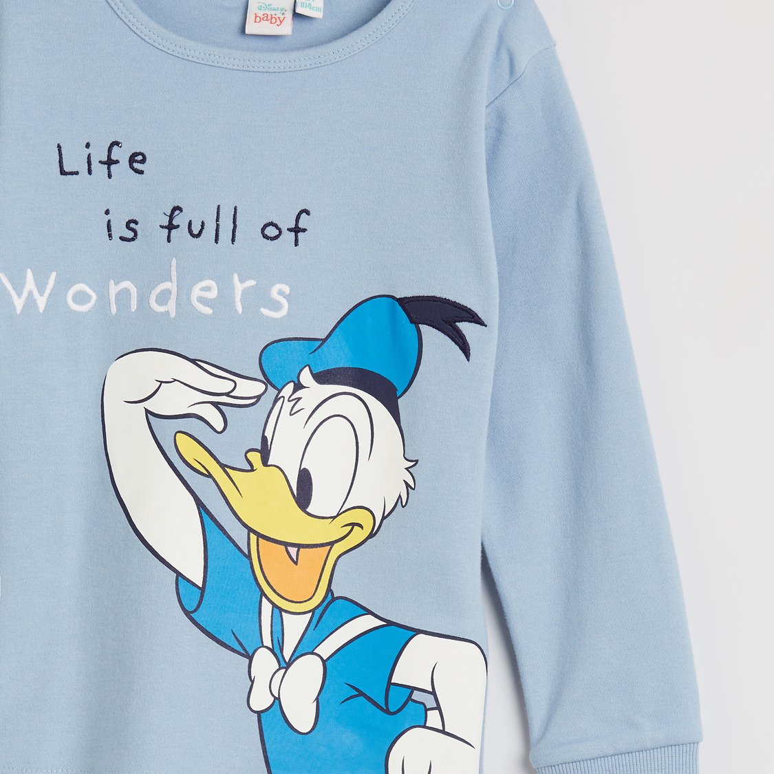 Donald Duck Print Sweatshirt and Pyjama Set