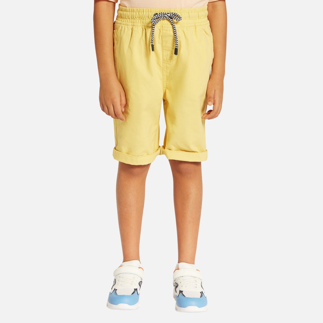 Juniors Solid Shorts with Drawstring Closure and Pockets