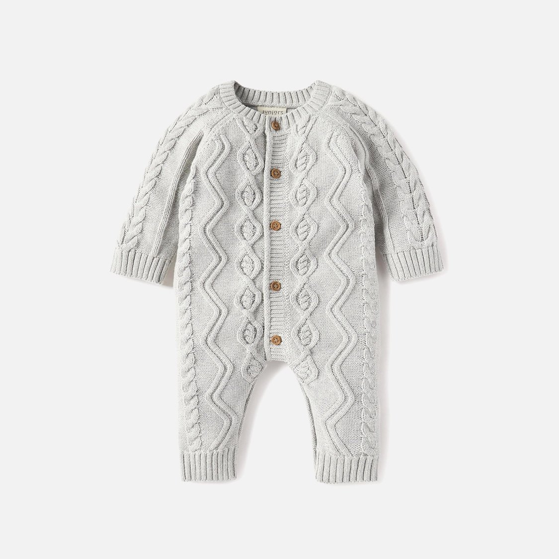 Juniors Cable Knit Sleepsuit with Long Sleeves
