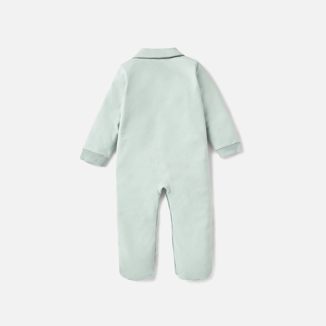 Juniors Embroidered Collared Sleepsuit With Snap Button Closure