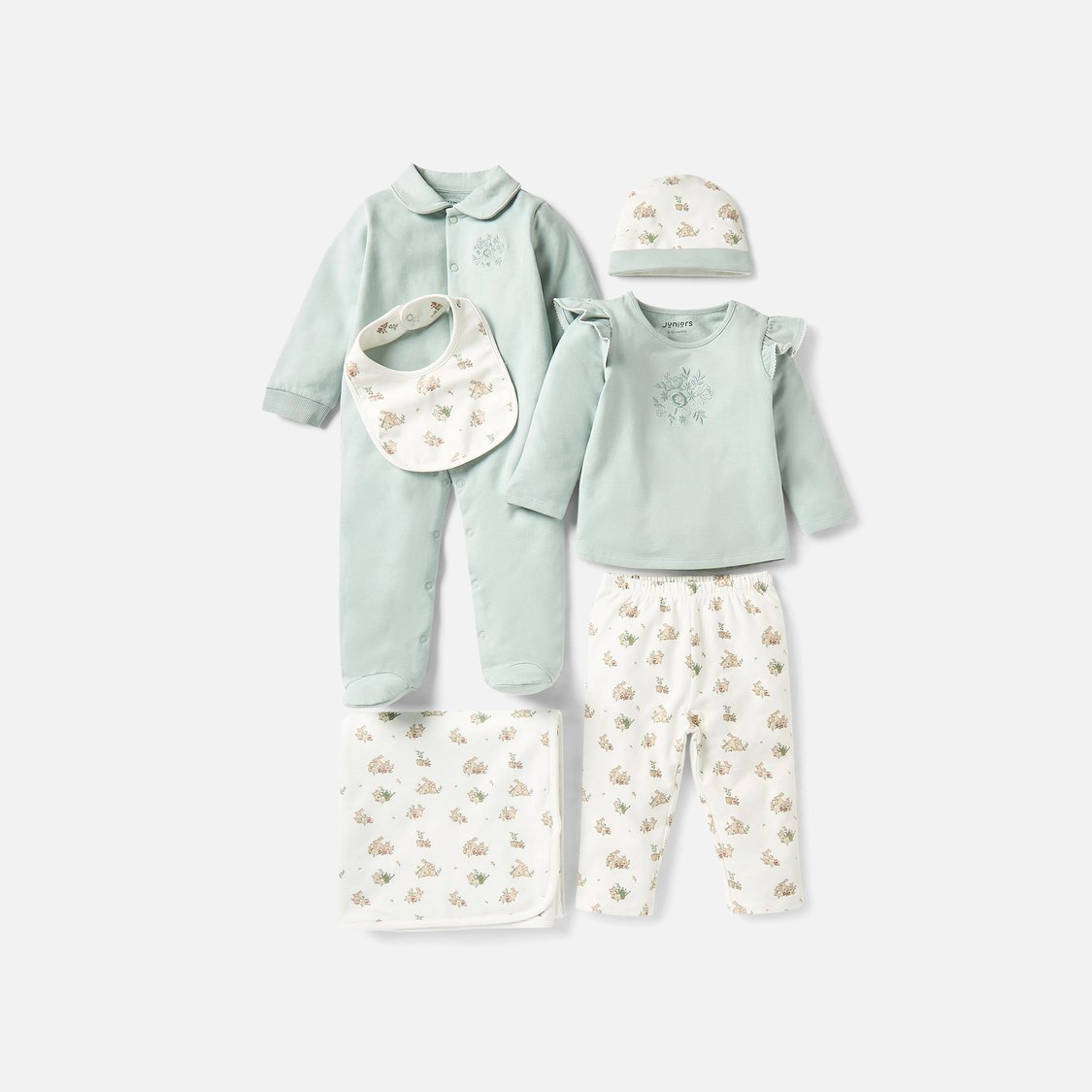 Juniors Embroidered Collared Sleepsuit With Snap Button Closure