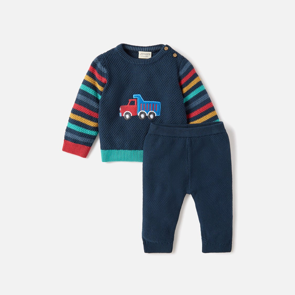 Juniors Embroidered Sweater and Pyjama Set