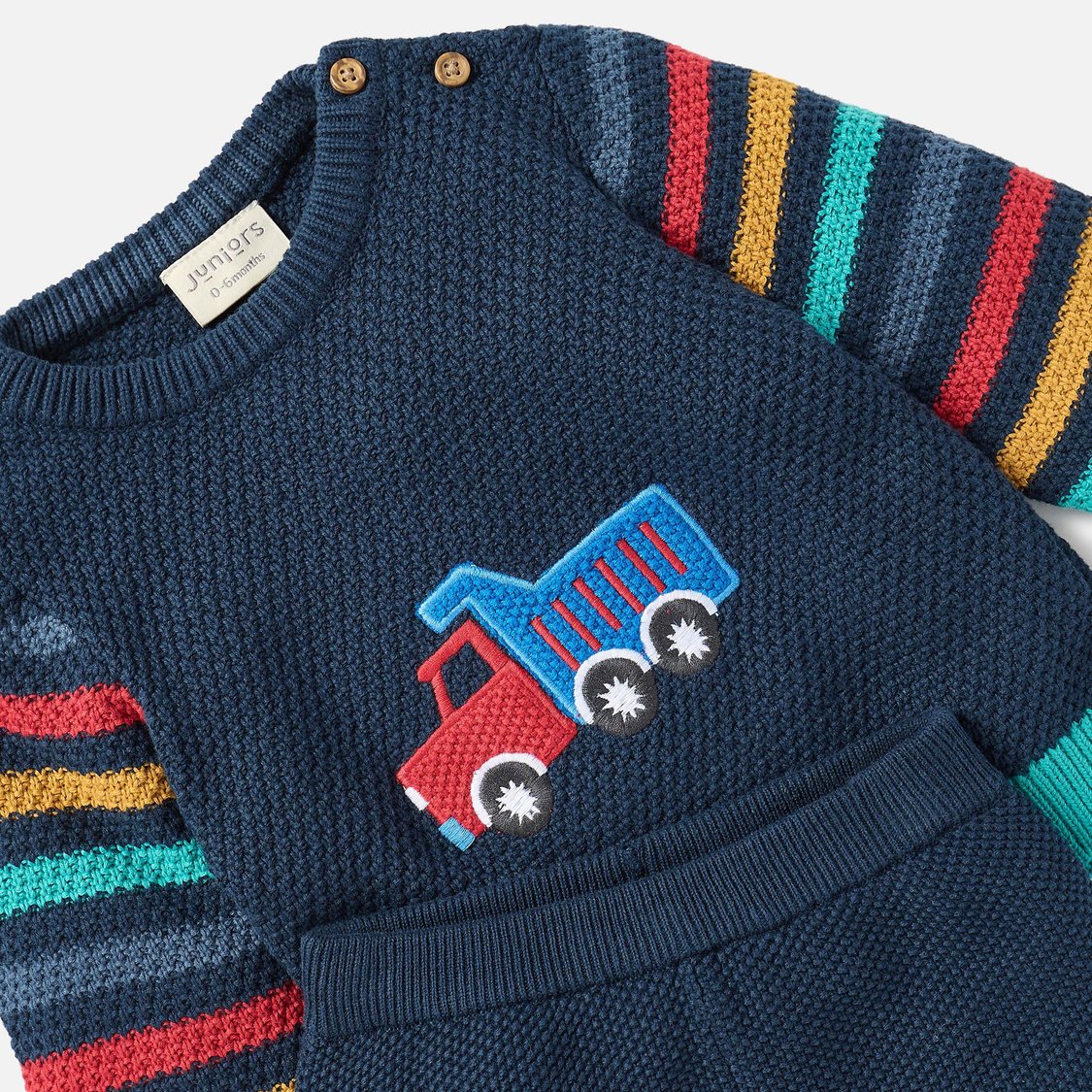 Juniors Embroidered Sweater and Pyjama Set