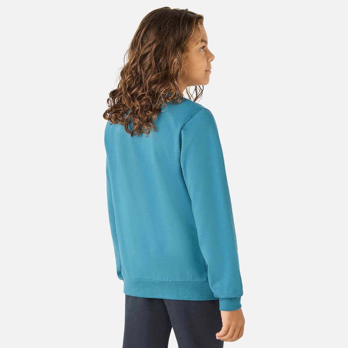 Juniors Brooklyn Print Sweatshirt with Crew Neck and Long Sleeves