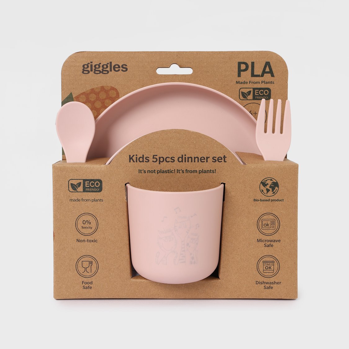 Giggles 5-Piece Printed Dinner Set