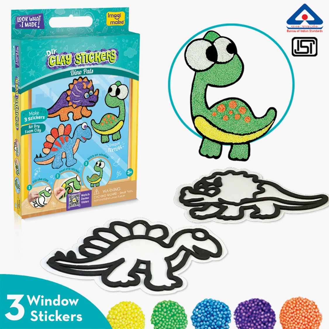 Imagimake Clay Sticker Dino Pals