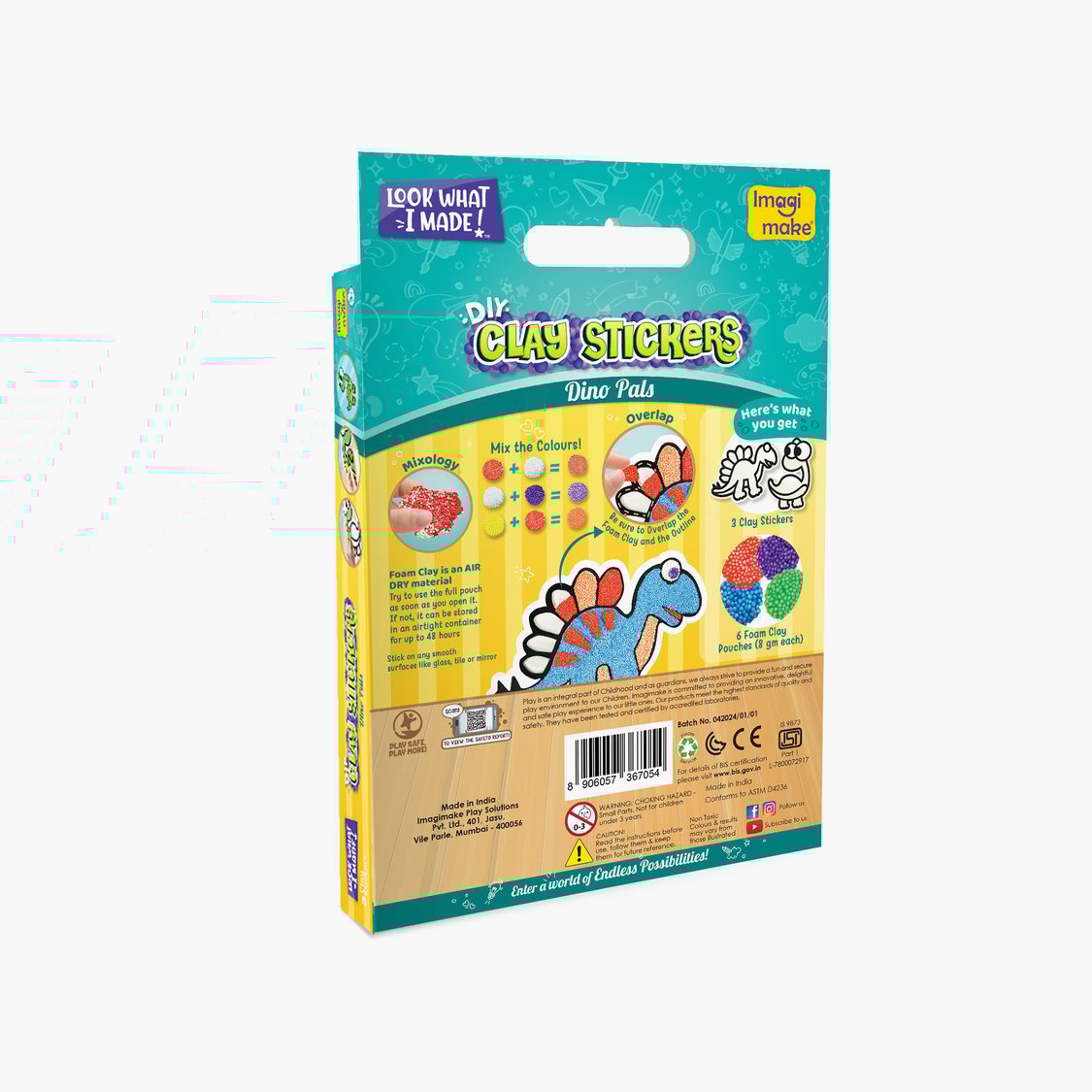 Imagimake Clay Sticker Dino Pals