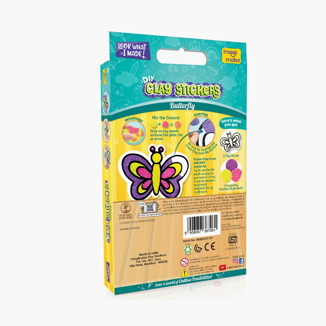 Imagimake Clay Sticker Butterfly Kit