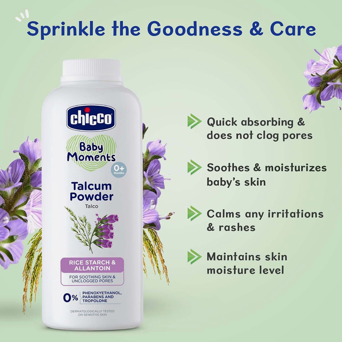 Chicco Baby Moments Talcum Powder - 300g