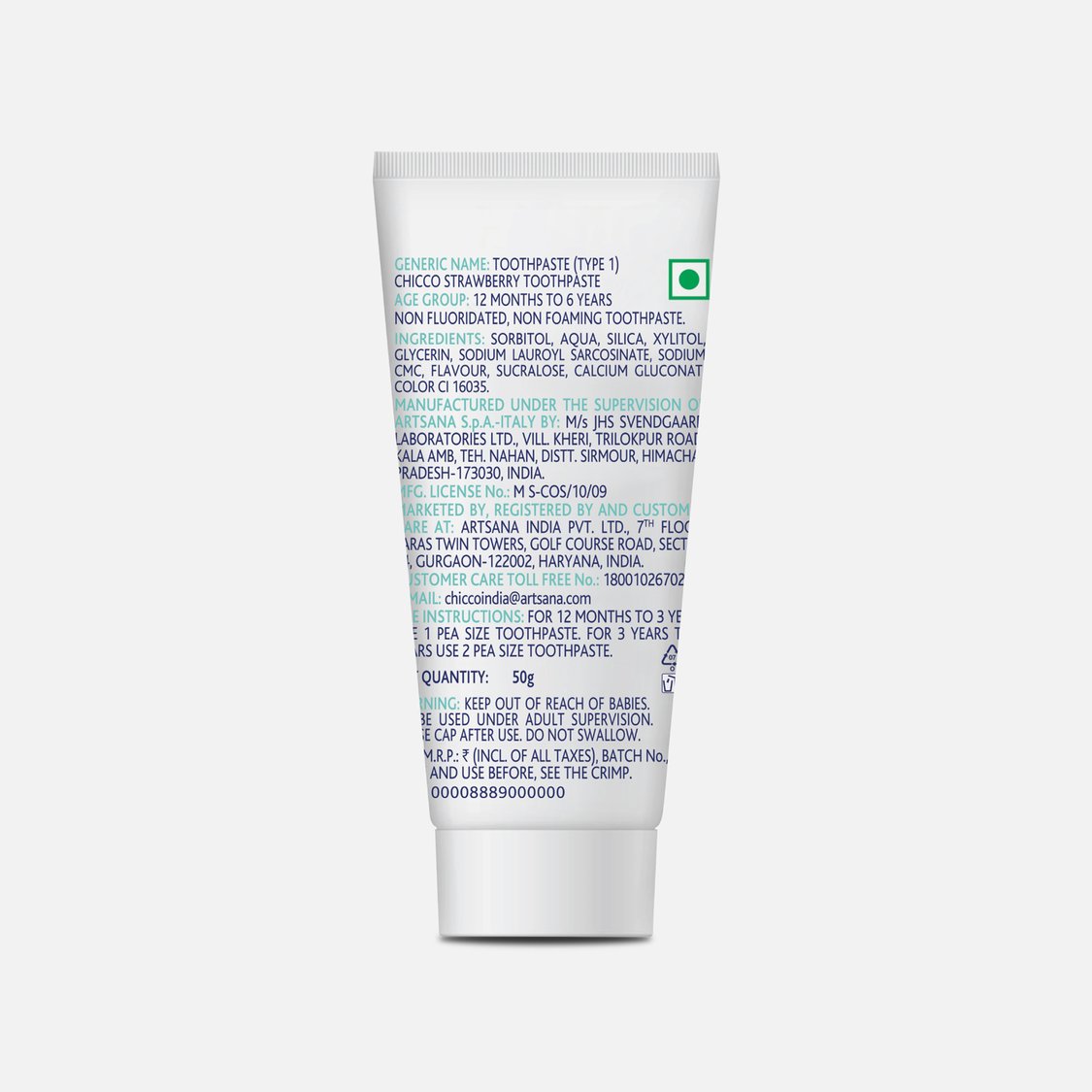 Chicco Strawberry Toothpaste - 50 g