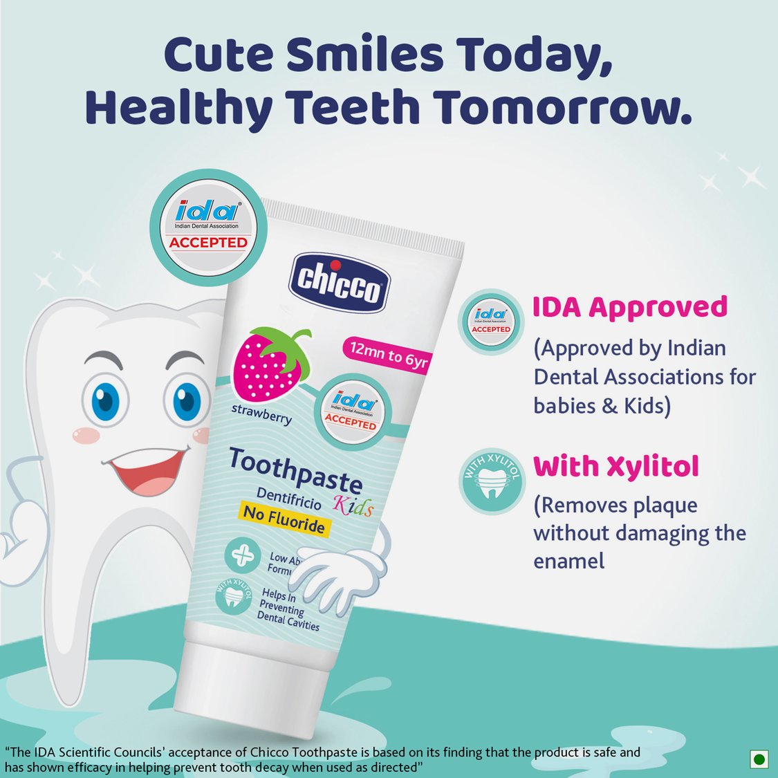 Chicco Strawberry Toothpaste - 50 g