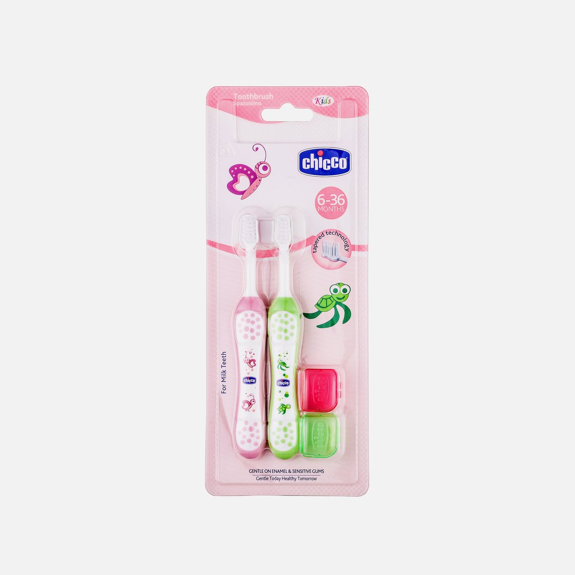 Chicco Printed Baby Toothbrush - Set of 2