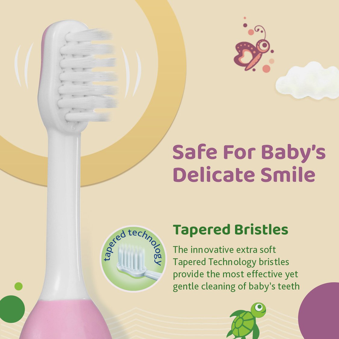 Chicco Printed Baby Toothbrush - Set of 2