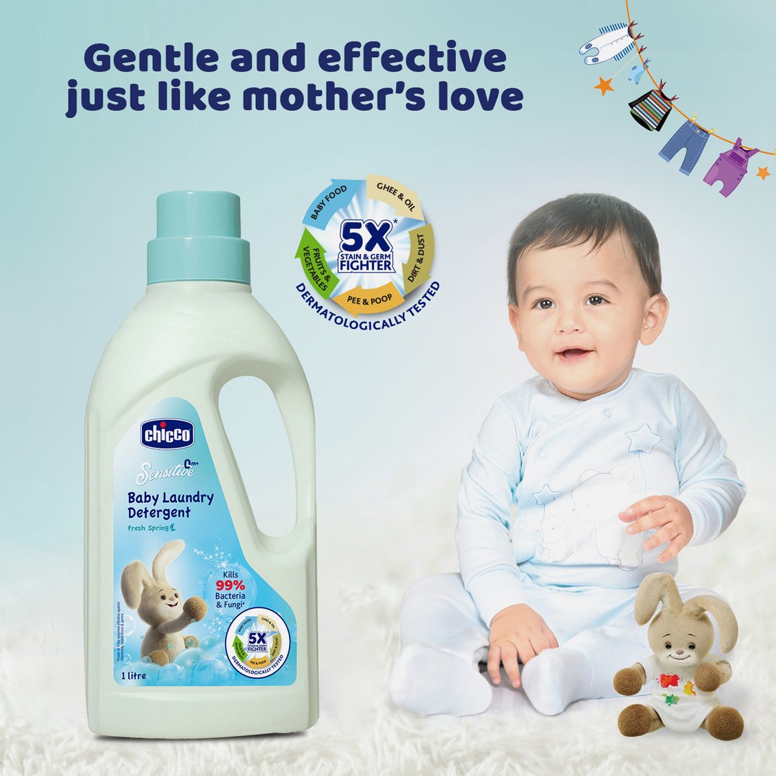Chicco Laundry Detergent Fresh Spring - 1000 ml