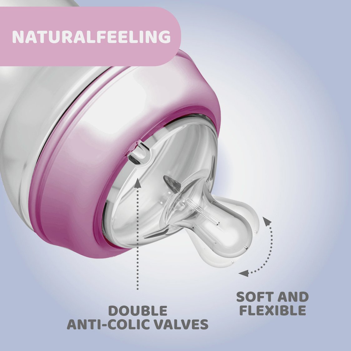 Chicco Natural Feeling Feeding Bottle - 330 ml