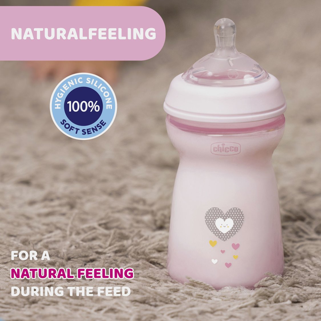 Chicco Natural Feeling Feeding Bottle - 330 ml
