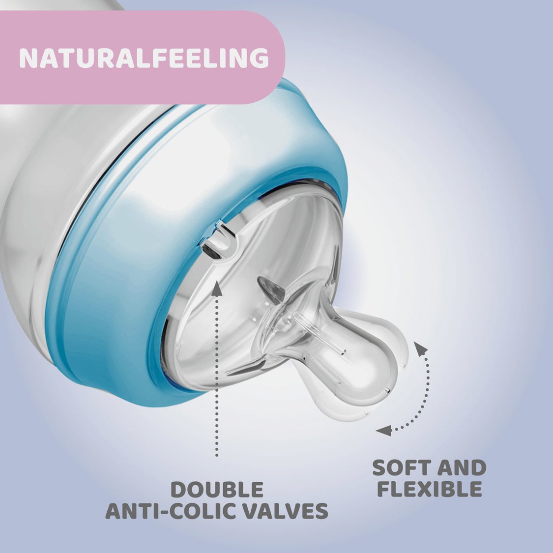 Chicco Natural Feeling Feeding Bottle - 330 ml