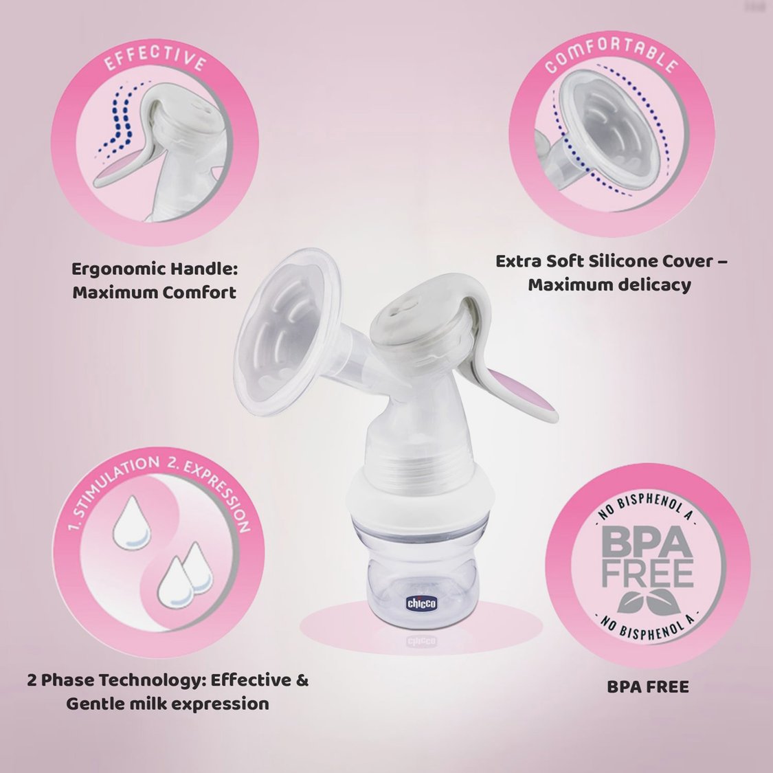 Chicco Manual Breast Pump Natural Feeling