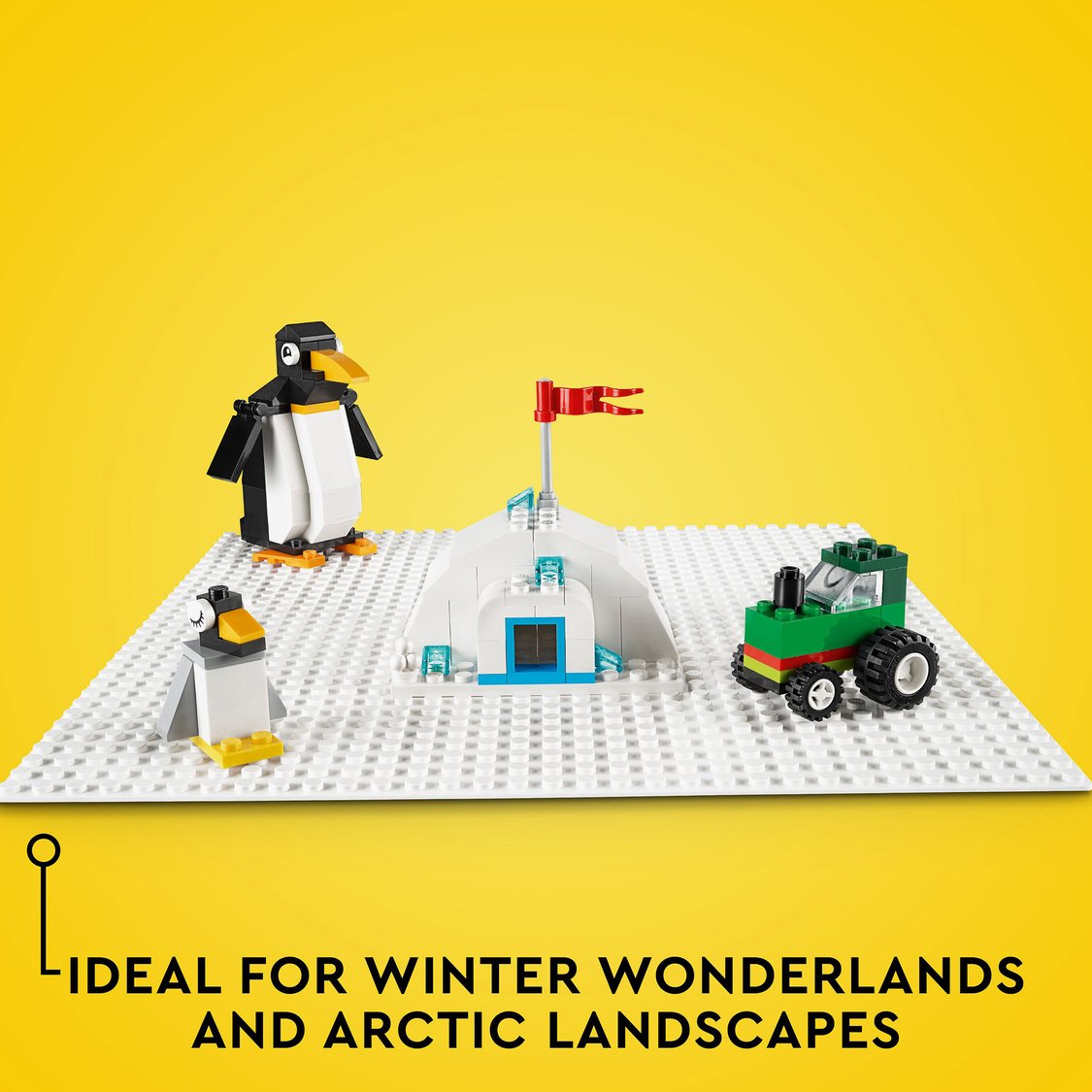 Lego Classic White Baseplate (11026) - 1 Pc