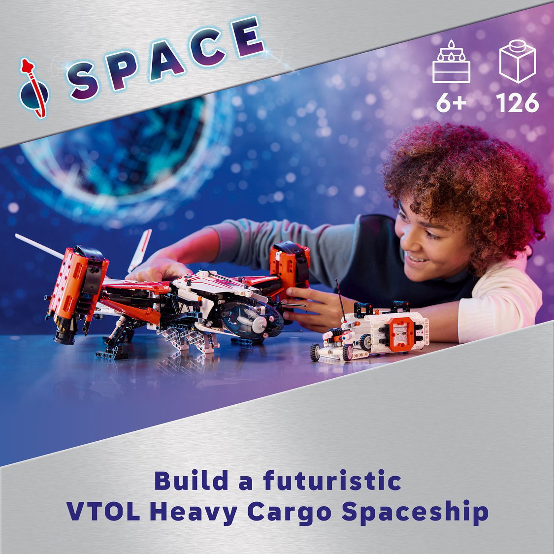 Lego Technic VTOL Heavy Cargo Spaceship LT81 (42181) - 1365 Pcs