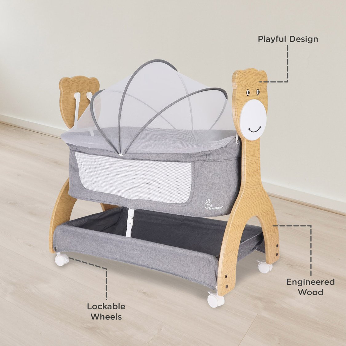 R for Rabbit Lullabies Woodsy Manual Cradle